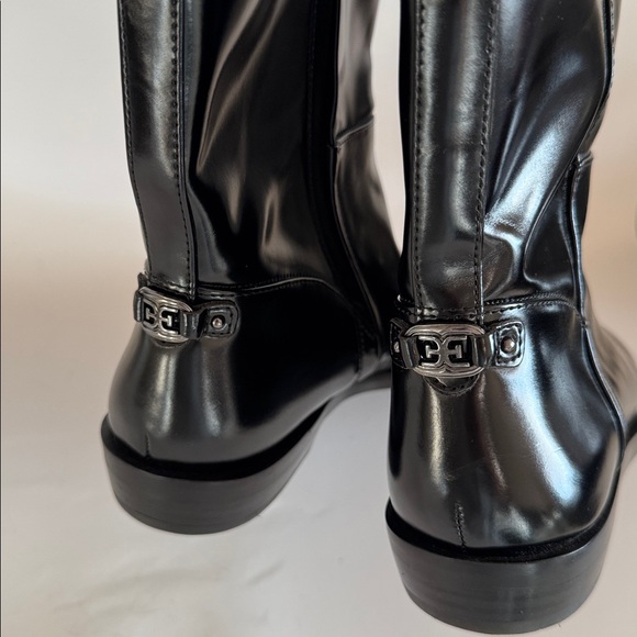 Sam Edelman Cesar Square Snip-toe Black Patent Leather Tall Riding Boots size 8 - Picture 3 of 10